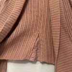Garnet Hill  Open Front Cardigan Sweater Cashmere Blend Lace Detail Pink‎ Size M Photo 2