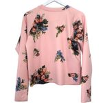 ALBION FIT  Neo Cropped Sweater Pink Floral Long Sleeve Size Small Photo 3