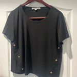 Marc New York  Black Top with Gold Button Details Photo 0