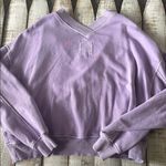 Aerie  V Neck Sweatshirt Purple Size S Photo 4