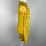 ZARA NWT  Yellow Guipure Lace Dress Keyhole Back Rope Lace Size S Photo 4