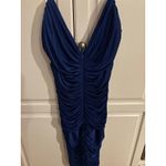 Tadashi Shoji  Women's Blue Ruched Bodycon Cocktail Party‎ Dress Medium Photo 3