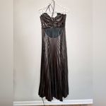 ALC Frank NWOT A.L.C. Ariya Vegan Leather Maxi Dress Gown Size XL Brown Photo 6