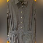 Banana Republic Blue Indigo Cotton Button Front Shirtdress Shirt Dress Size 4 Photo 8