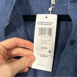 Eileen Fisher NWT Washed Organic Linen Delave Shirtdress Tunic in Blueberry XS Photo 6