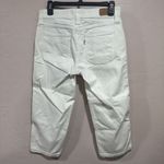 Levi's  Women's White Faux Flap Front Pocket Crop Jeans Size 4 Photo 2