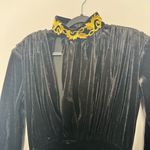 Miss Circle Zenaida Black Cutout High Slit Velvet Gown Size Small Photo 3