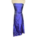 STAUD Tullio Silk Strapless Violet Purple Long Gown Dress Size 4 Photo 2