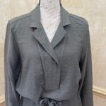 Lou & grey New Henley Shirt Dress Khaki Grey Sz Large petite Casual short Photo 2