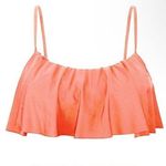 Reilive Ruffle Tank Orange Stripe High Waisted Bikini Set Swimwear Large NWT Photo 3