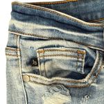 Judy Blue Distressed Raw Hem Blue Light Wash Boyfriend Jeans size 5 / 27 Photo 8