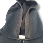Nike Sweatshirt Size Large Full Zip Up Hooded Sweatshirt Embroidered Logo Faded Fading Black Photo 4