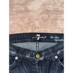 7 For All Mankind The Slim Cigarette Denim Skinny Blue Distressed Jeans Size 27 Photo 2