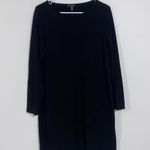 Eileen Fisher Tencel Lyocell Black Long Sleeve Dress Photo 0