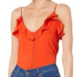 MNG Suit Ruffle Tank Top Spaghetti Strap size XS Red Photo 5