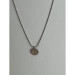 Silver‎ tone J initial charm Necklace Silver Photo 6