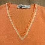 Ashworth Coral Orange V-Neck Golf Sweater Vest Women’s Size Large Preppy Photo 2