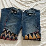 Free People  Rocky Mountain straight Jean medium wash with patches size 28 NWT Photo 12