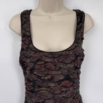 Chelsea and Violet Ruffle Slip Dark Romantic Dress Womens Small Brown Fall Floral Photo 1