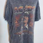 AC/DC  Gray Distressed T-Shirt Size Small/Medium Unisex ACDC Tee Photo 2