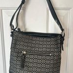 Coach  Signature Authentic Vintage Double C Black Leather Trim Handbag M0769 Photo 0