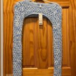 Urban Outfitters UO Whitney Fuzzy Shrug Sweater S Blue NWT Photo 3