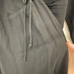 Reformation  Black Mini Dress with Puff Sleeve and Tie Front Photo 12