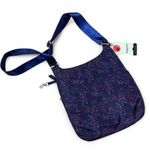 Baggallini  Crossbody Bag Purse Navy Blue Red Pattern Zip Pockets Photo 1