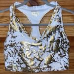 Lilly Pulitzer Gold Shoreline Foil LINDSAY SPORTS BRA Luxletic UPF50+ medium Photo 0