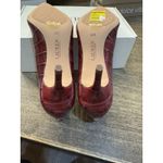 Ralph Lauren Lauren  Lanette Crocodile-Embossed Leather‎ Pump Purple Size 9.5 Red Photo 6