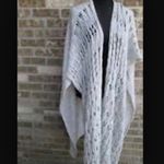Free People  Womens Cable Knit Poncho Cardigan Sweater Shawl in Grey XS/S Photo 4