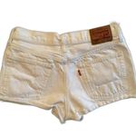 Levi's | White Jean Shorts Cut Offs 100% Cotton Button Fly Distressed Size 27 Photo 2