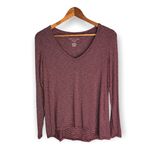 American Eagle  Soft & Sexy Slub V-neck Striped Long Sleeve T-shirt Photo 0