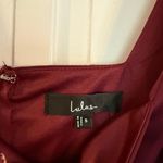 Lulus  NWT glamorous disposition burgundy ruched maxi dress small Photo 4