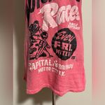 Superdry EUC Super Dry Union Made Pink and Black Motorcycle Graphic Tank size medium Photo 3
