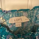 Loft  Teal and Lavender Floral Blouse Photo 2