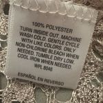 JM Collection  Open Front Crochet Cardigan Top Beige Women's Petite medium Photo 4