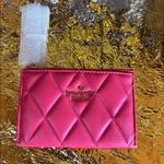 Kate Spade Smooth Quilted Pink Peppercorn Carey Card Keychain Photo 4