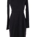Tory Burch 100% Silk Long Sleeve Black Accent Dress, Small Photo 0