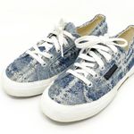 Superga The Man Repeller Tweed Sparkle Sneaker size 37 Blue White Photo 0