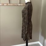 Popsugar  Mock Neck Mini Dress Leopard Animal Print Cuffed Flutter Sleeves Size M Photo 5