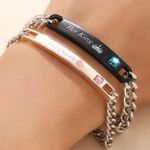 Couple Bracelets | His Queen | Her King | Best Gift for Her Him | Matching Photo 0