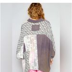 POL  Floral Patchwork Lace Button-Up Shirt - Oversized - Flower Buttons Size L Photo 8