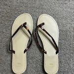 Gap Women's Brown/Black Faux-Leather Capri Sandals, Size 7 Photo 0