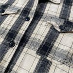 Lucky Brand  Black And Cream Plaid Shacket/Jacket Flannel Shirt Size M Photo 3