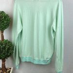 Wildfox  Blue Aqua Beach Bum Long Sleeve Lounge Sweatshirt L Photo 3