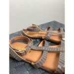 Bella Vita  Women's Size 6 Strappy Sandal Gray Brown Italian Leather Crocodile Photo 10