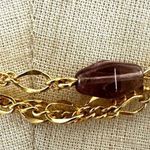 Vintage B.C. Lind 14K GE purple beaded triple strand Necklace Gold Photo 2