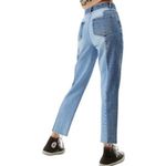 PacSun  | High Rise Straight Leg Two Panel Patchwork Striped Denim Jeans Sz. 25 Photo 1
