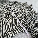 J. Crew Zebra Print Long Sleeve Mock Neck Blouse Ivory Black Lined Size M Size M Photo 5